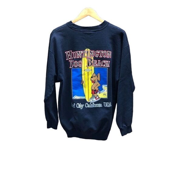 Ultimate Cotton Hanes Size Medium Huntington Dog Beach Surf City California USA - Picture 2 of 8